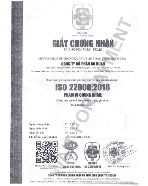 Chứng chỉ ISO