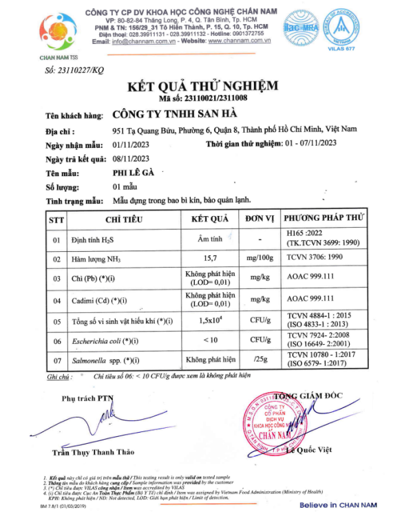 Kiểm nghiệm Chấn Nam